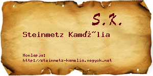 Steinmetz Kamélia névjegykártya